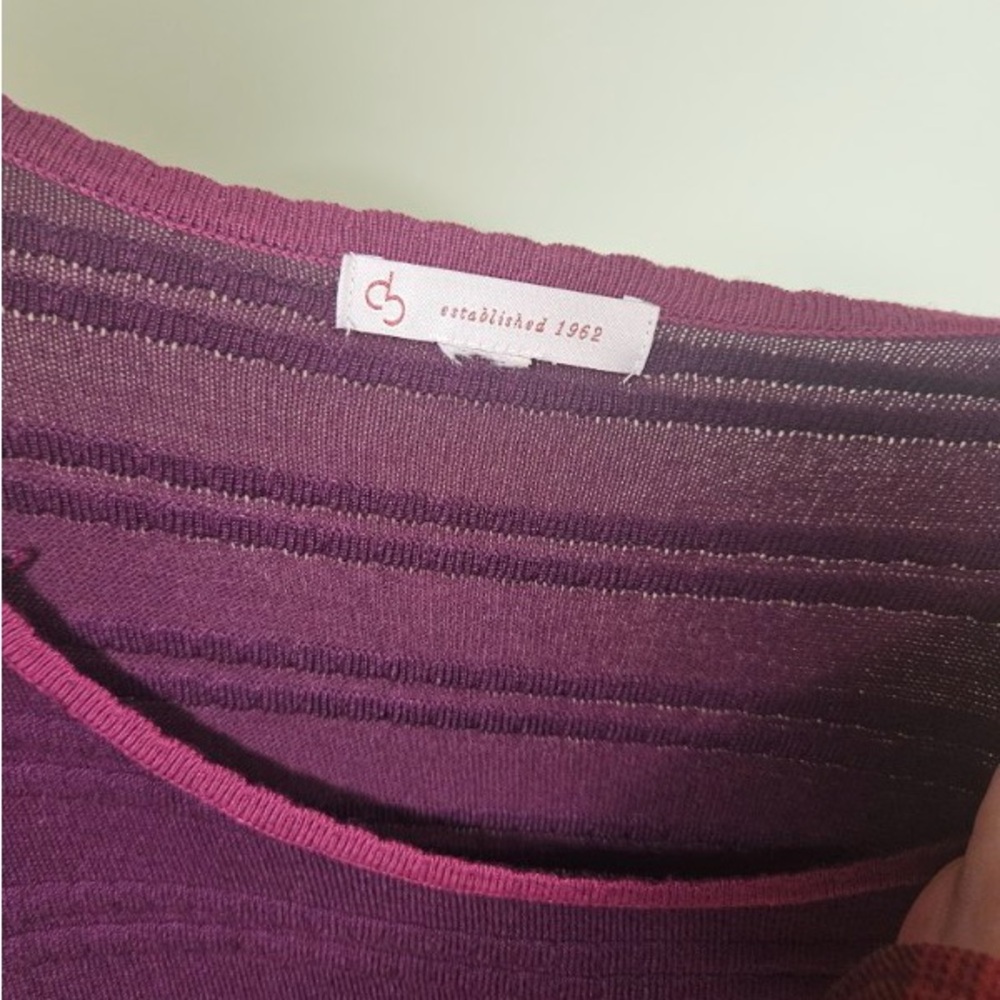 Stripe Knit Dress in Plum and Magenta